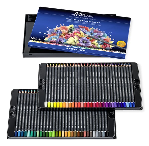 Staedtler Mars Lumograph, Pehmeä, Monivärinen, 60 kpl