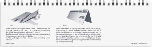 Mayland 16130000, Bord, 112 sider, Grå, Plast, Uke, 12 måned(er)