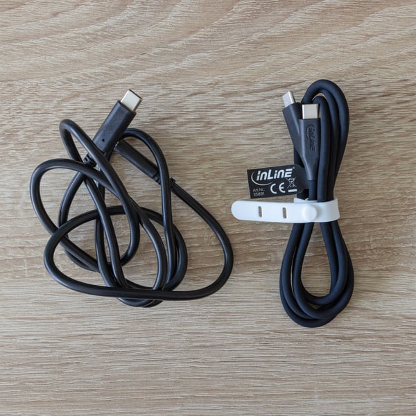 InLine 35892, 2 m, USB C, USB C, USB 2.0, 0,48 Gbit/s, Svart