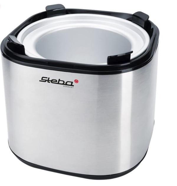 Steba IC 30, Tradisjonell iskremmaskin, 1,5 L, 1 boller, LCD, Rustfritt stål, Svart, Rustfritt stål