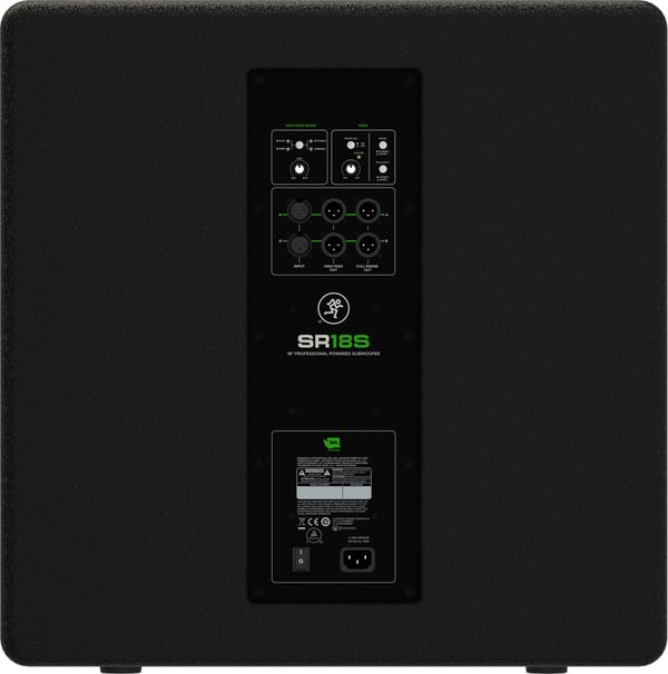 Mackie SR18S, 1600 W, 33 - 200 Hz, 45,7 cm, 45,7 cm (18"), Sort, 100 - 240 V