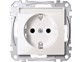 Merten MEG2302-0325, CEE 7/3, CEE 7/4, valkoinen, kestomuovi, 250 V, 16 A