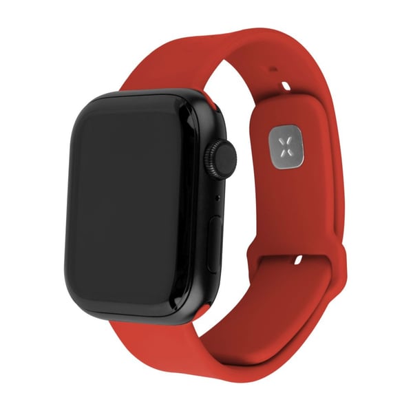 KIINTEÄ - Kellon ranneke älykelloon - 38/40/41 mm, silikoni - punainen - Apple Watch Hermès Series 7, Hermès Series 9, Nike Series 7, Series 10, Se...