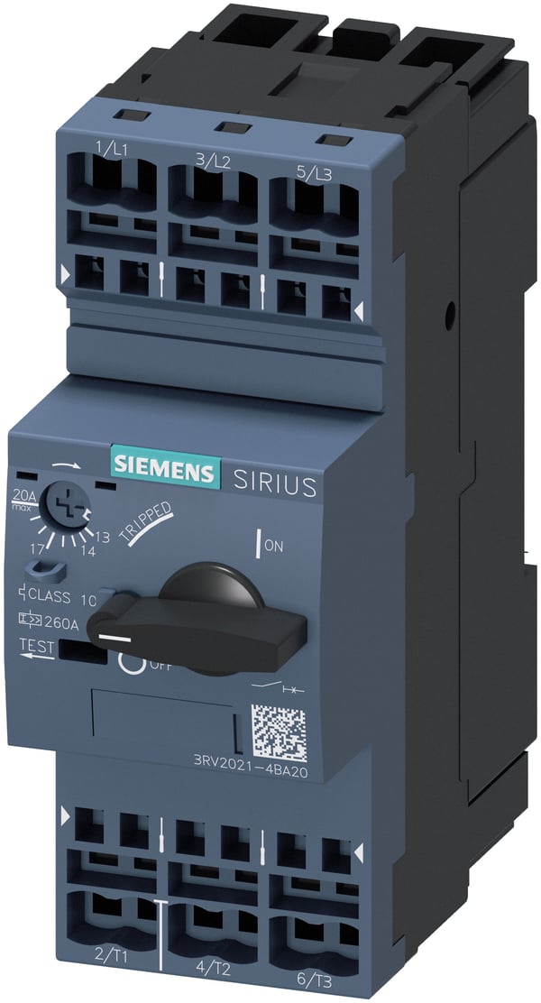 Siemens motorskydd 3P 13-20A, 260A S0 3RV2021-4BA20