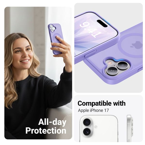 Crong CRGHMMIP1763LVR, Suojus, Apple, iPhone 17, Laventeli, Läpikuultava