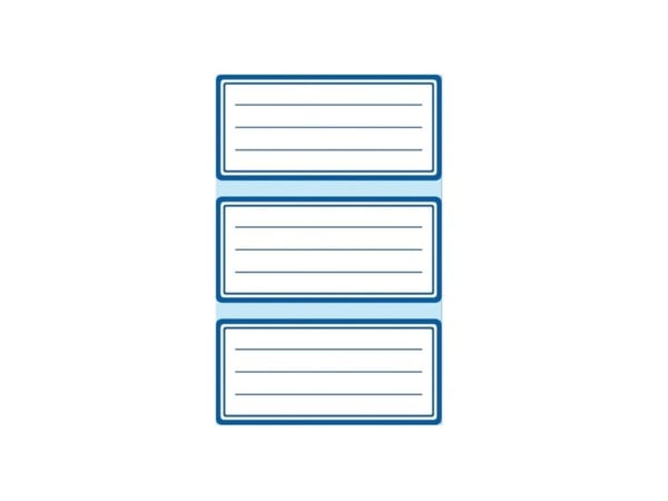 Herlitz 830240, Blå, Vit, Rektangel, Universal, Tyskland, 8 cm, 12,5 cm