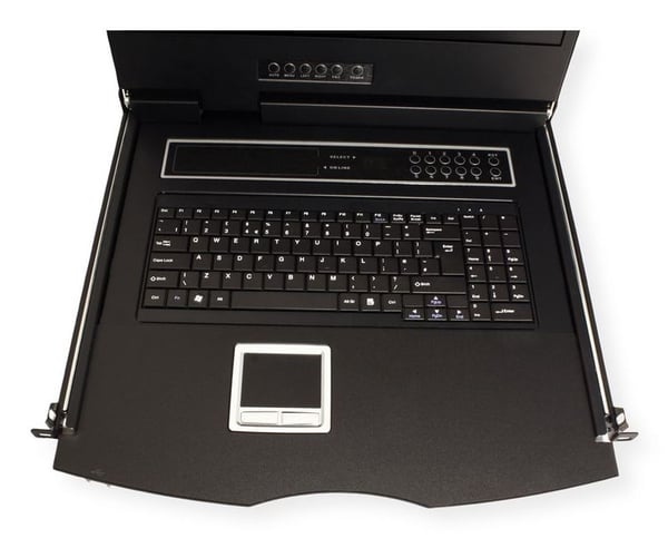 VALUE KVM-konsoll med KVM-svitsj - 8 porter - USB - Sveitsisk - 48 cm (19")