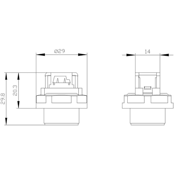 Siemens 3SU19000HX100AA0 3SU1900-0HX10-0AA0 Sovitin IP66, IP67, IP69/IP69K 1 kpl 1 kpl