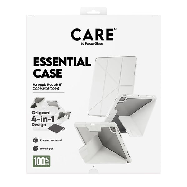 CARE by PanzerGlass TPU Essential Case Light Grey iPad Air 13" (2026/2025/2024)