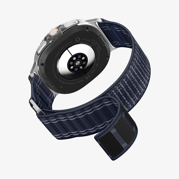 Spigen WBF0, Band, Smartwatch, Marinblå, Samsung, Watch 8 (40/44 mm)/Watch 8 Classic (46mm), Tyg