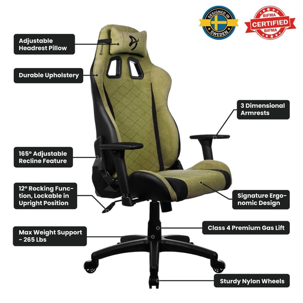 Arozzi Avanti Soft Fabric - Moss Green