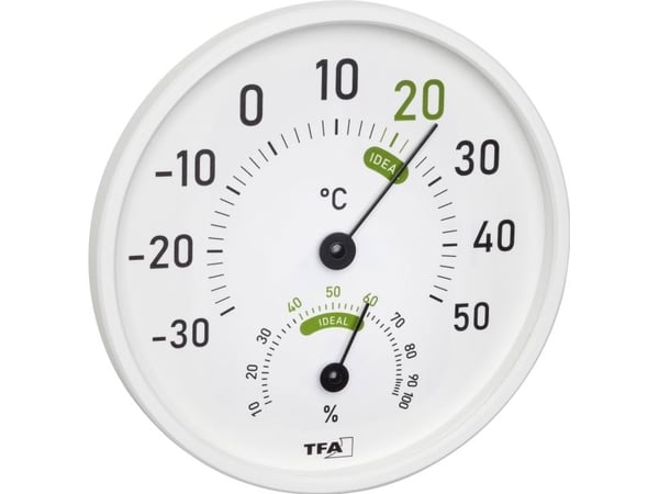 TFA Dostmann Lämpömittari / kosteusmittari Valkoinen