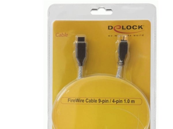 Delock - IEEE 1394-kabel - FireWire 800 (hann) til 4 pin FireWire (hann) - 1 m