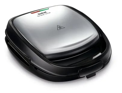Tefal Snack Time SW341D12 - Sandwich/vaffel-maskin - 700 W - stål/svart