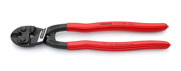 Knipex CoBolt XL, Voimaleikkurit, 6 mm, Metalli, Metalli, Muovi, Punainen, 250 mm