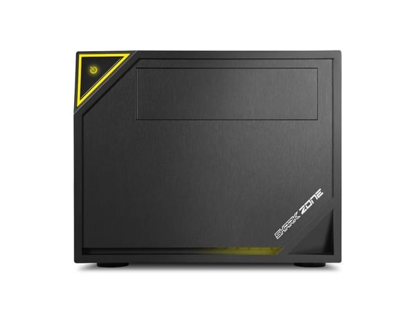 Sharkoon SHARK ZONE C10 Mini-ITX-kotelo ilman virtalähdettä, musta ja keltainen