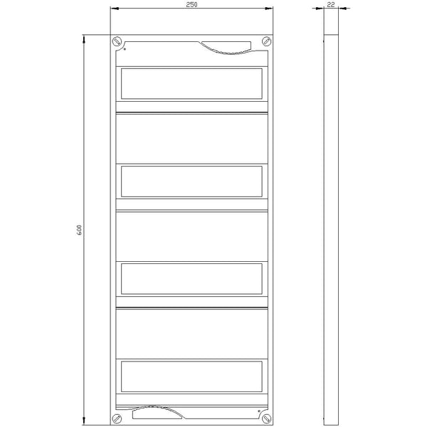 Siemens 8GK9601-4KK11, 600 mm, 260 mm, 610 mm, 25 mm, 413 g