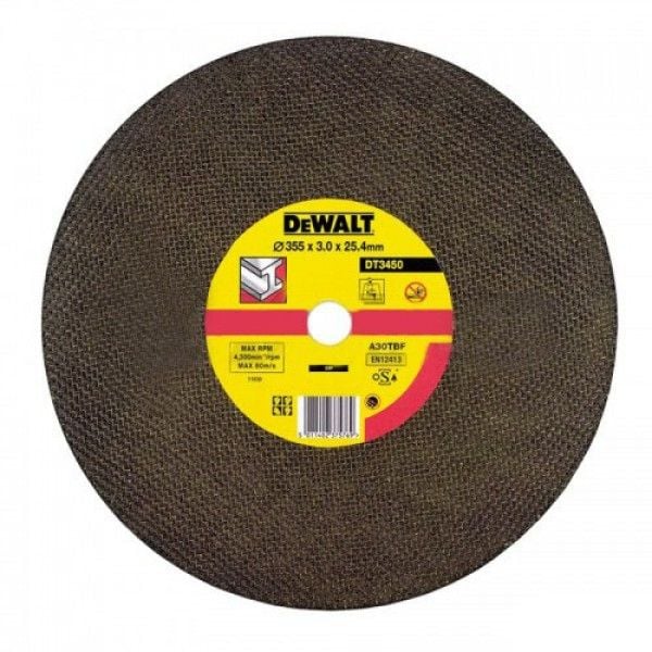 DeWALT DT3450, Slipskiva, Nedsänkt i mitten, Metall, 2,54 cm, 35,5 cm, 3 mm