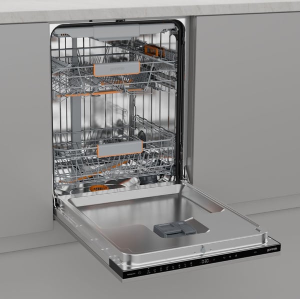 Gorenje G600 GV663B65XXL oppvaskmaskin, 14 kuverter, klasse D, 60 cm, svart
