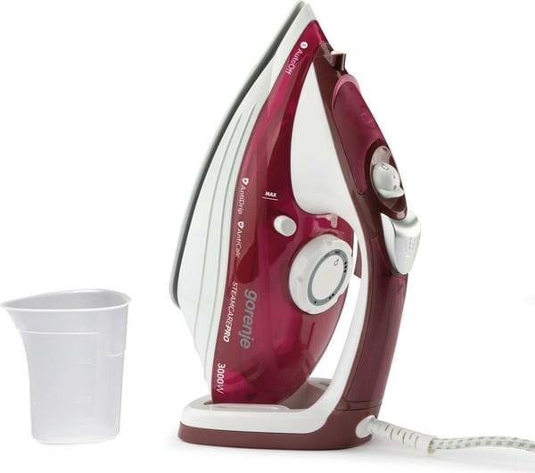 Gorenje SIH3000RBC, Höyrysilitysrauta, Keraaminen pohjalevy, 2,5 m, 105 g/min, Punainen, 40 g/min