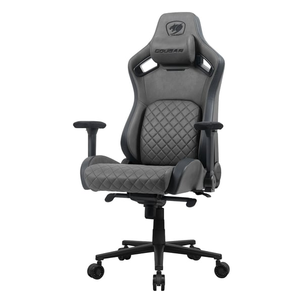 COUGAR CGR-DSF-GRB, Universal spelstol, 150 kg, Klädd sits, Stoppat ryggstöd, Svart / Grå, Svart