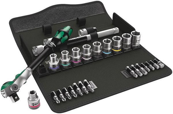 Wera 8100 SC 9 Zyklop Speed räikkäsarja 1/2" vääntiö, tuumamitoitus, 28-osainen