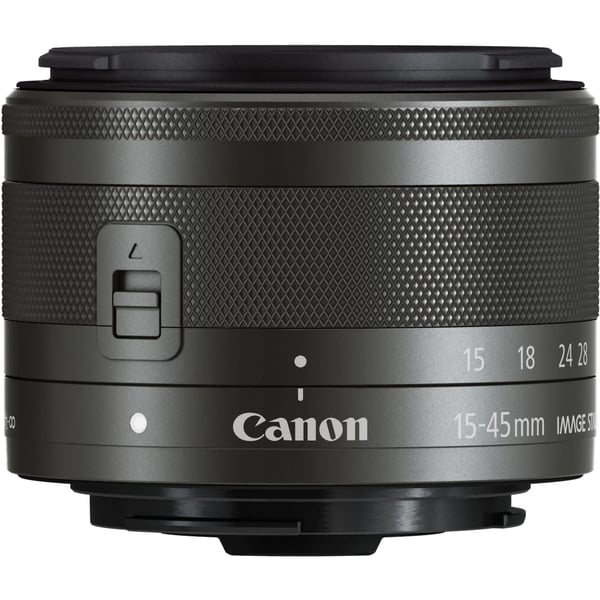 Canon 0572C005, Bred zoom, 10/9, 15 - 45 mm, Bildestabilisator, Canon EF-M, Auto-fokus
