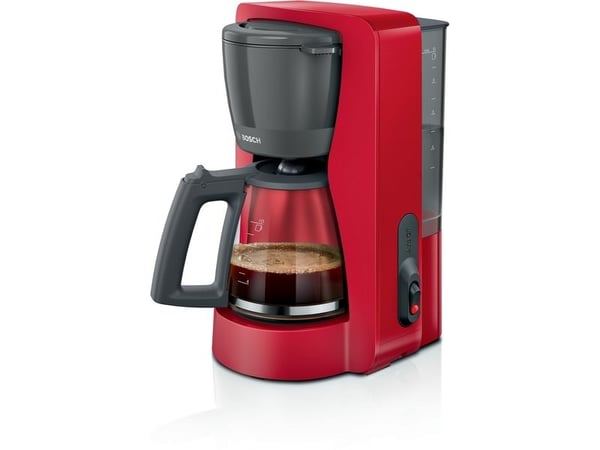 Bosch MyMoment TKA2M114 - Kaffemaskin - 14 koppar - djup röd/svart grå