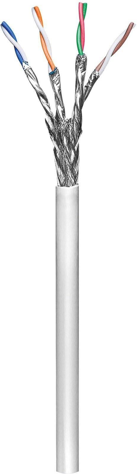 MicroConnect - Samlet kabel - 305 m - 6.3 mm - S/FTP - CAT 6 - innendørs, rund, solid - grå