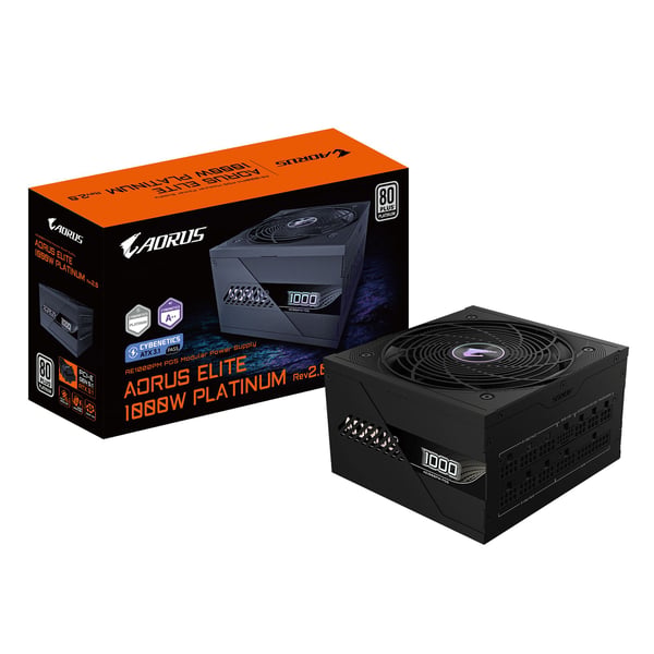 AORUS ELITE AE1000PM PG5 - Strømforsyning (intern) - ATX12V 3.0/ EPS12V - 80 PLUS Platinum - AC 100-240 V - 1000 watt - aktiv PFC