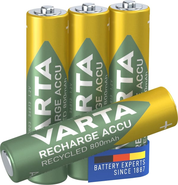 Varta Recharge Accu Recycled 56813 - Batteri 4 x AAA - NiMH - (ladbare) - 800 mAh