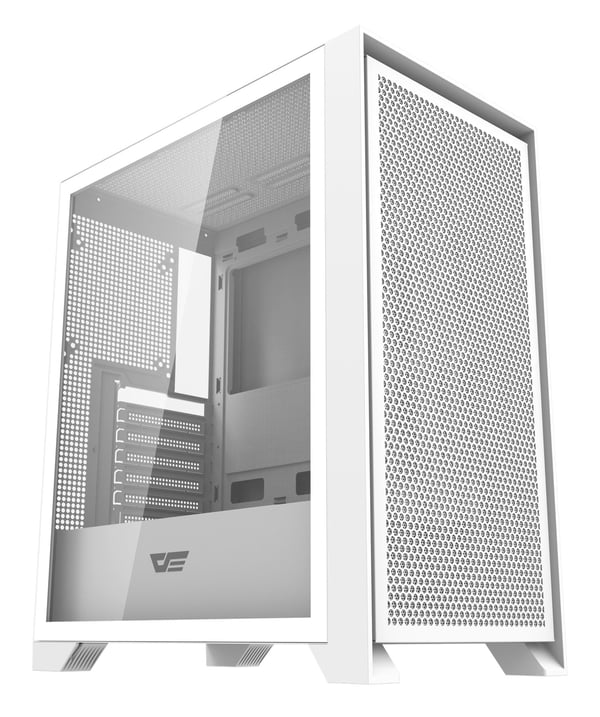 darkFlash DRX70 Mesh, Midi Tower, PC, Vit, ATX, ITX, micro ATX, Metall, Härdat glas, Spela