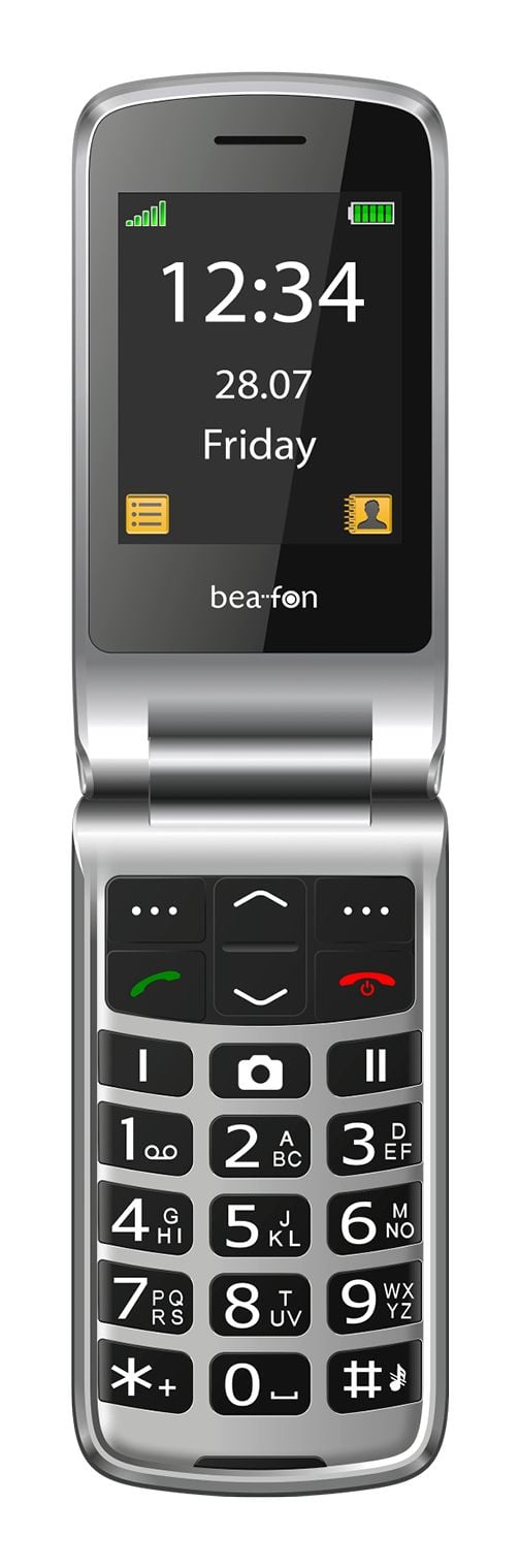 Beafon SL645plus, Avattava, Yksittäinen SIM, 7,11 cm (2.8"), 3 MP, 1550 mAh, musta, Hopea