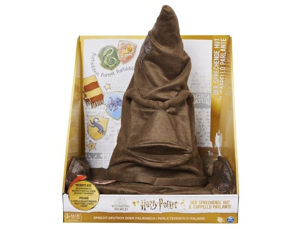 Wizarding World Harry Potter, Talking Sorting Hat with 15 Phrases for Pretend Play, ONLY German language