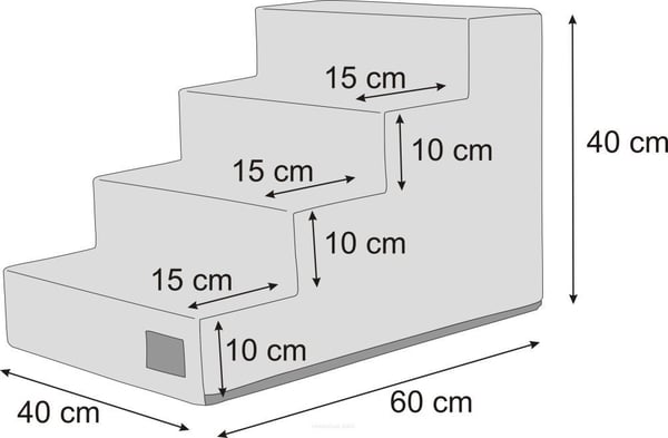 HOBBYDOG LARGE STAIRS INARI BEIGE 40CM HIGH