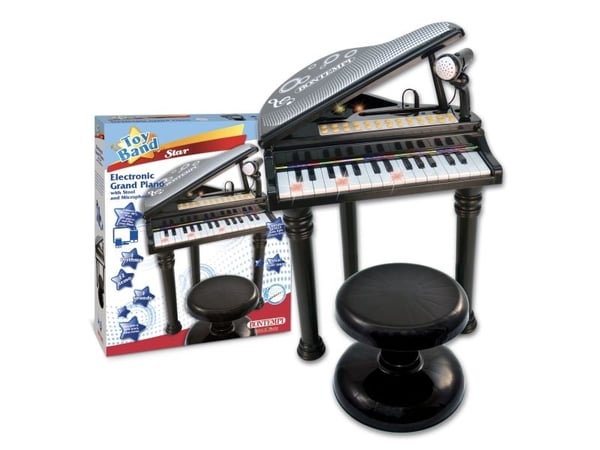 Bontempi Electronic Grand Piano with stool and microphone, Musikleksak, Piano, 3 År, AA, Svart