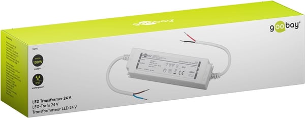 Goobay 74771, Elektroninen valaistusmuuntaja, Valkoinen, IP67, -20 - 45 °C, 100 W, 220 - 240 V