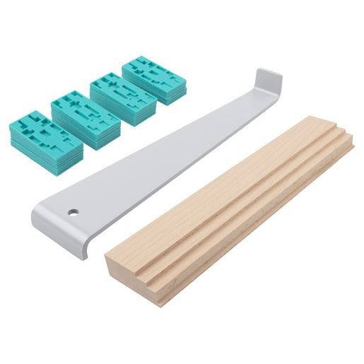 wolfcraft GmbH 6931000, Lattian asennuksen työkalusetti, Laminaattilattia, Parketti, Metalli, Eurooppa