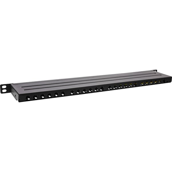 InLine 76824M, RJ45, Cat6a, Stativmontering, 0.5U, Svart, 88 x 482 x 23 mm