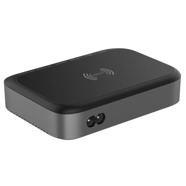 4smarts - Ladestasjon - 7 i 1 - 100 watt - 5 A - PD/PPS, PD 3.0, QC 3.0, HiSilicon Fast Charging, AFC - 6 utgangskontakter (USB-C, USB) - gråsvart