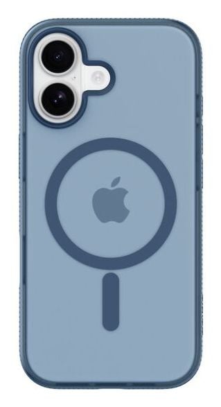 Belkin SheerForce Grip Series - Baksidesskydd för mobiltelefon - MagSafe-kompatibilitet - tillverkas av återvunna material - marin - för Apple iPho...