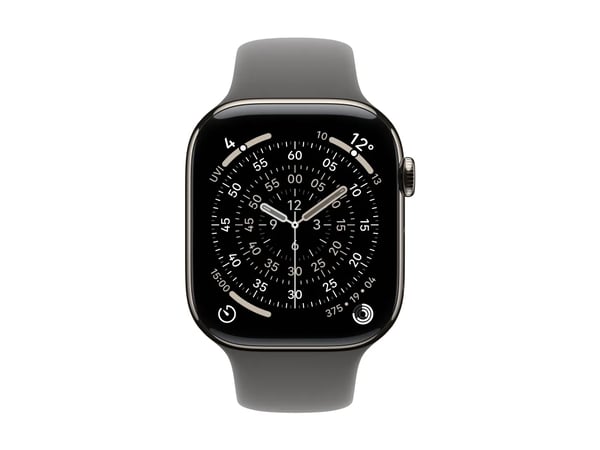 Apple - KlocKräm för smart klocka - 46mm - storlek S/M - stone grey - för Watch Hermès Series 12, SE 3, Series 10, Series 11, Series 12, Ultra 3, U...