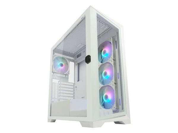 LC Gaming - Tower spel - ATX - white coated - USB/ljud