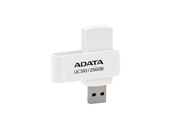 ADATA UC310 - USB-flashstasjon - 256 GB - USB 3.2 Gen 1 - hvit
