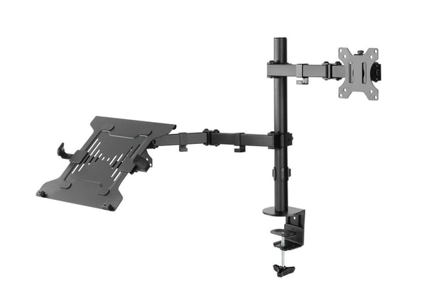 Goobay 70815, Arm till bärbar dator och monitor, Svart, Stål, 25,4 cm (10"), 39,6 cm (15.6"), 81,3 cm (32")