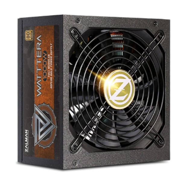 ZALMAN WATTTERA ZM1000-EBTII - Strømforsyning (intern) - ATX12V 2.3/ EPS12V - 80 PLUS Gold - AC 100-240 V - 1000 Watt - aktiv PFC