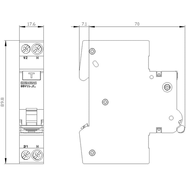 Siemens 5SV1316-7KK04, 6 A, IP20