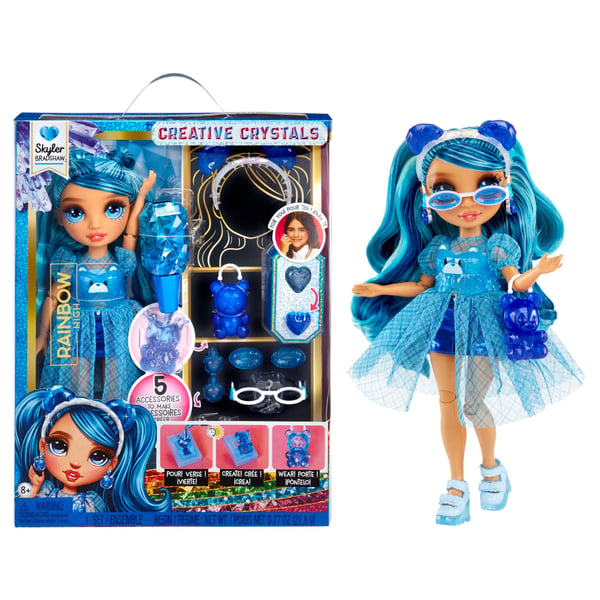 Rainbow High Creative Crystals Fashion Doll- Skyler, Motedukke, Hunkjønn, 8 år, 280 mm, Flerfarget
