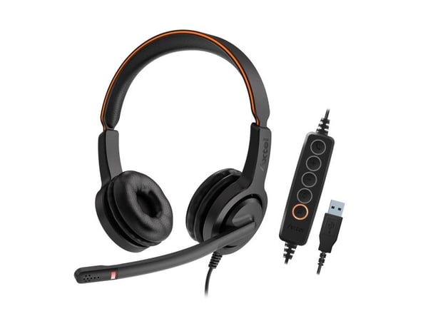 Axtel Voice UC40 duo NC - For Unified Communications - hodesett - on-ear - kablet - USB - lydisolerende