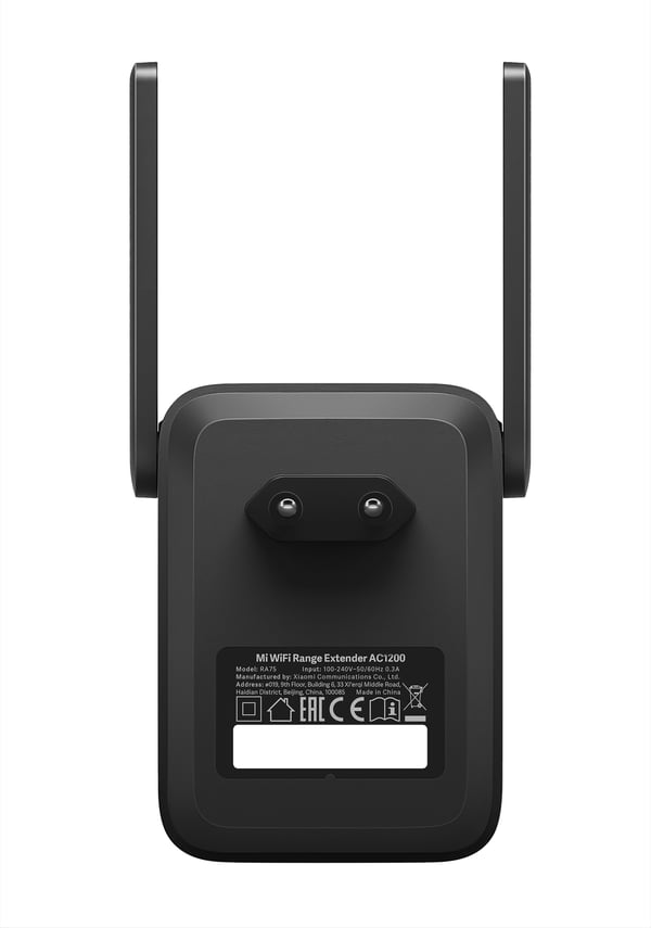 Xiaomi Mi WiFi Range Extender AC1200 RA75 - Rekkeviddeutvider for Wi-Fi - 100Mb LAN - Wi-Fi 5 - 2.4 GHz, 5 GHz